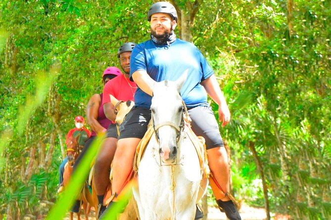ATV Tour, Zip Lines, Horseback Riding, Cenote and Tequila Tasting - Horseback riding through the trees