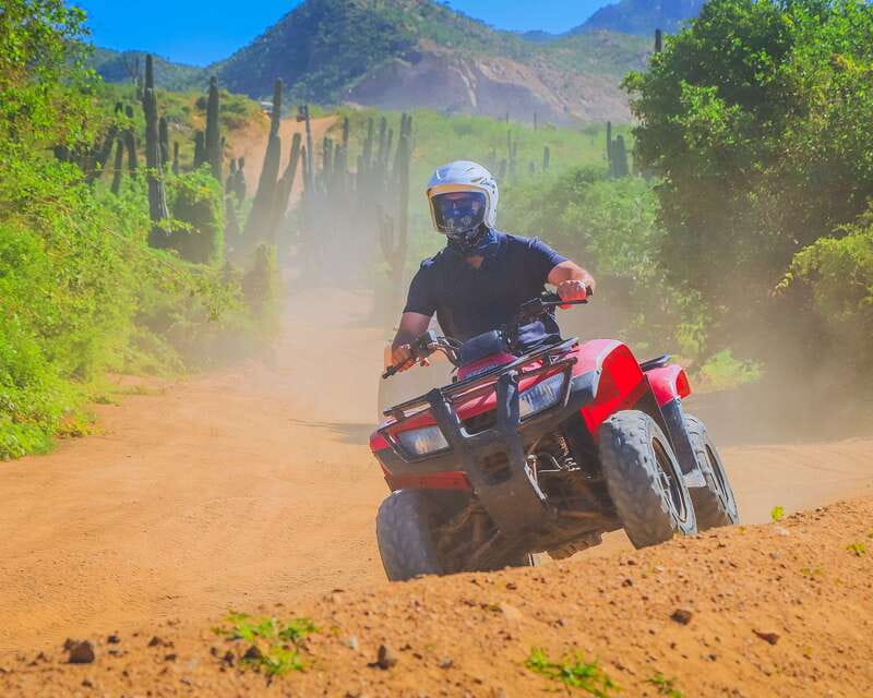 Cabo: Beach & Desert Single ATV Tour with Tequila Tasting - From Cabo hotel to Migriño Park