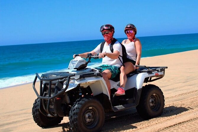 Cabo’s Best ATV Tour – Desert, Beach Ride & Tequila Tasting - Riding from Cabo’s hotels to Playa Migrino