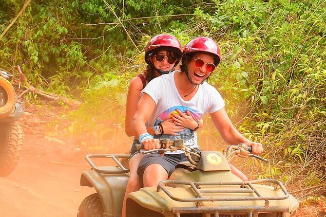 Cancun ATV Jungle Adventure, Ziplines, Cenote and Tequila Tasting - Swimming at Cenote Verde Lucero