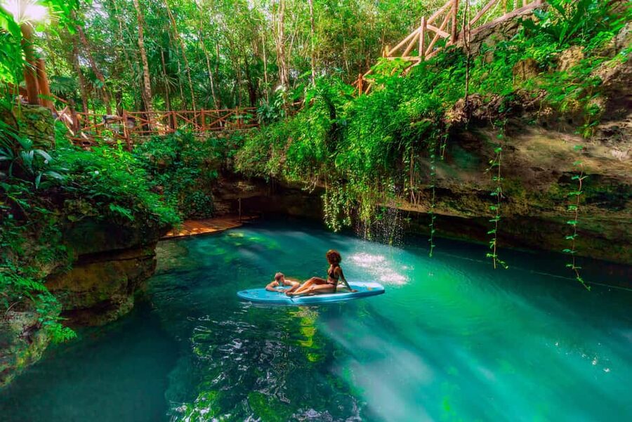 Cancún: Cenotes Adventure with Tequila Tasting & Mayan Snack - Three cenotes in the Mayan jungle