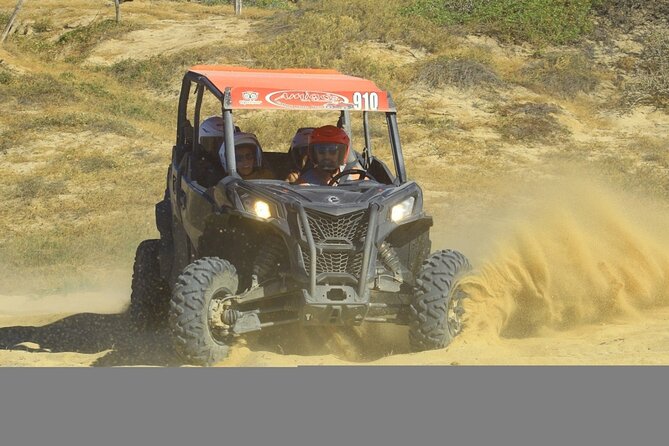 Desert and Beach UTV Adventure with Tequila Tasting - Crossing the dry riverbed toward the coast