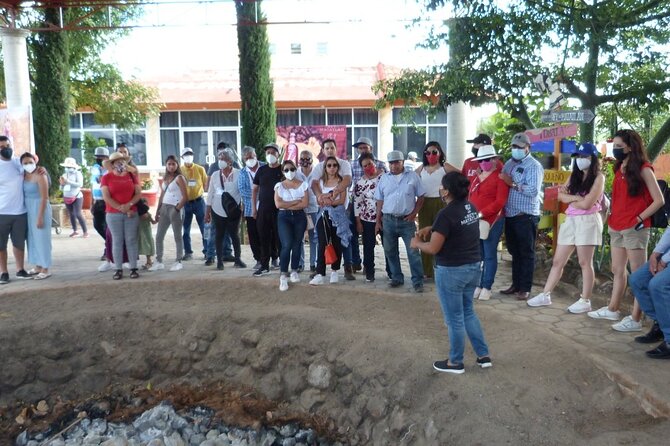 Private Family Tour visitng Mitla, Mezcal Factory, HIerve el Agua - Matatlán explains why mezcal matters in Oaxaca